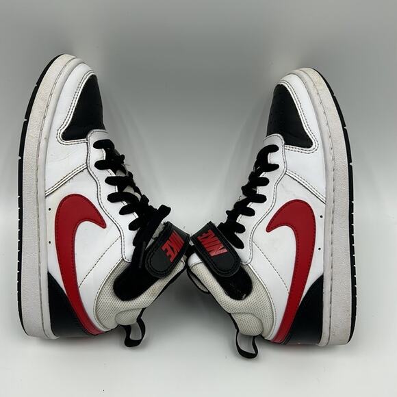 NIKE COURT BOROUGH MID 2 ll YOUTH SIZE 4Y WHICH IS WOMEN SIZE 5.5 BLACK RED - Picture 5 of 11